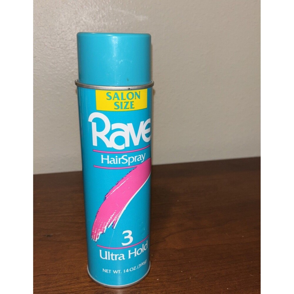 NOS Rave Hairspray Vintage 90’s ULTRA Hold 3 Set Big Hair 14 Oz Movie Play Props
